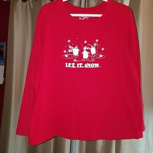 Holiday shirt, Penguins skating